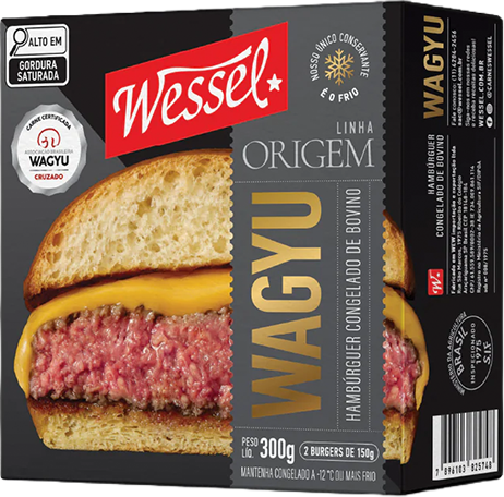 Hamburguer Bovino Wagyu Caixeta 12x300g
